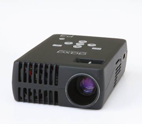 Aaxa Kp400-01 P3 Pico Pocket Projector With 50 Lumens Led, Media Player, Hdmi And Rechargable Battery, Black #TOP3