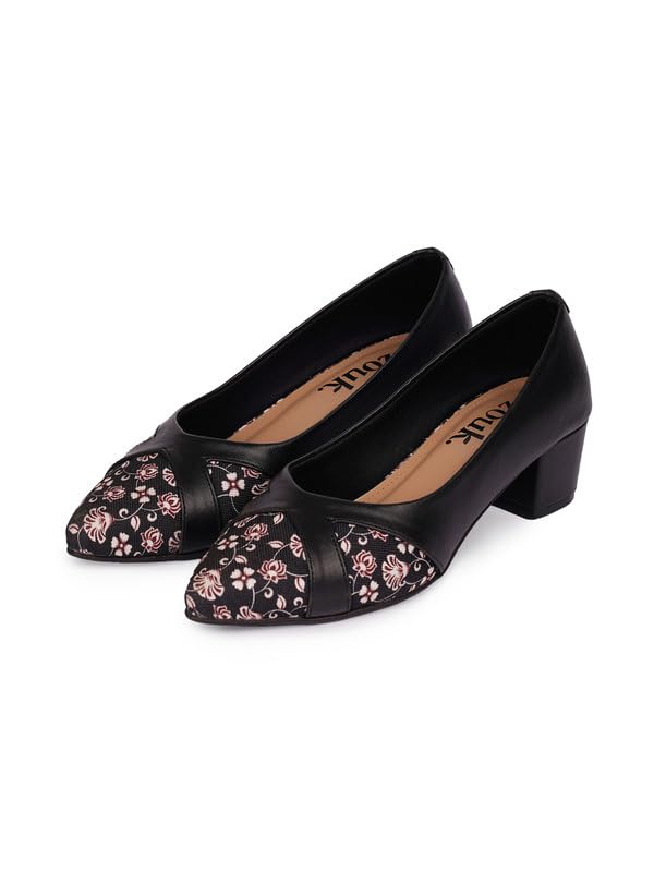 ZOUK Handcrafted Hooghly Garden Formal Block Heels Pumps for Womens - 41 (B0CQVNJSDW) Amazon Price History, Amazon Price Tracker