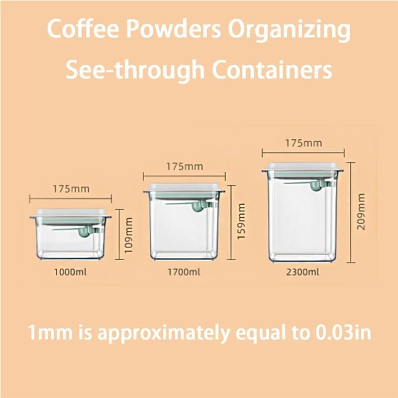 Contenitore for Alimenti, Grande capacità, Contenitore for Latte in Polvere, Organizer antiumidità(Yeloow 1000ml)