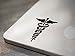 Caduceus Medical Symbol Laptop Tablet Notebook Car Vinyl Decal Sticker - Black