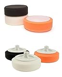Coche detallando firme pulido almohadillas de espuma del alemán compuesto de Velcro Pack de 3 naranja blanco negro