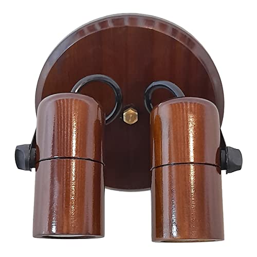 Spot tubo redondo p/ 2 lamps. Cor:Marrom