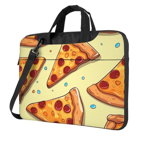 Sac ordinateur portable pizza avec poignée à sangle imperméable