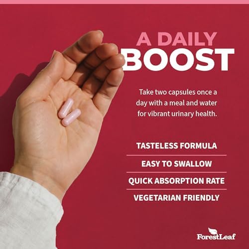 ForestLeaf D Mannose Supplements for Women & Men - D-Mannose 1000mg Capsules with Cranberry, Hibiscus & VIT C - DMannose Pills for UTI, Urinary Tract & Bladder Support - 120 Caps