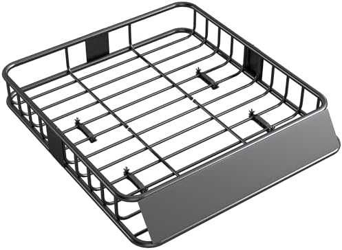 HOMCOM Portapacchi Auto Tetto da 90.7 kg, Cestello Portapacchi Au...