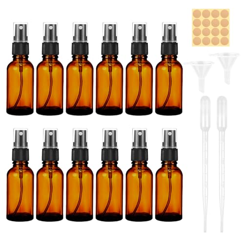 Maxmoc Botella pulverizadora de cristal marrón, pequeña botella...