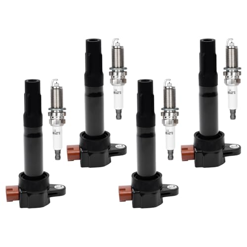 UF634 Set of 4 Ignition Coils Iridium Spark Plugs for 2009 2010 2011 2012 2013 Suzuki Grand Vitara, Kizashi, SX4 2.0L 2.4L L4, Replaces 3340051K20, 3340051K51, 3340051K80, 420666140, 420666141