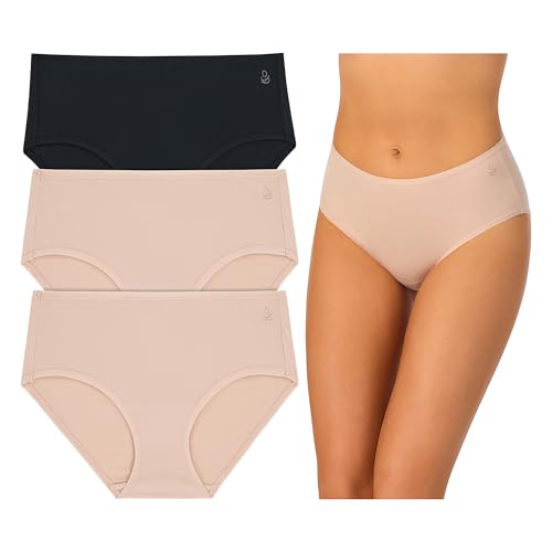 Image of Cuddl Duds Womens 3 Pack Brushed Microfiber Hipster Panty - Ultra-Comfy & Super-Soft Full Coverage Underwear Panties Set