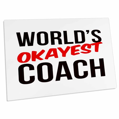 3dRose Worlds Okayest Desk Pad 58x40cm