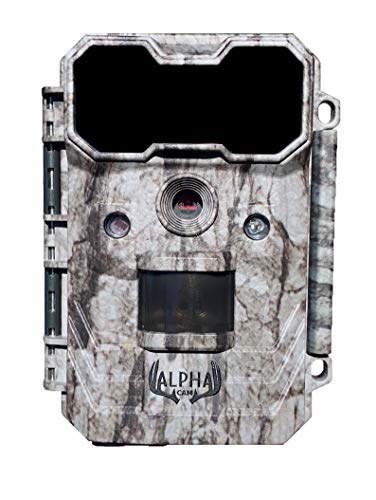 Alpha Cam Hunting Trail Camera 20MP 1080p 30fps Waterproof Scouting Cam with Ultra Fast Trigger Speed and Recovery Rate 2.4" Color Viewscreen 48 IR LEDs Long Range Night Vision
