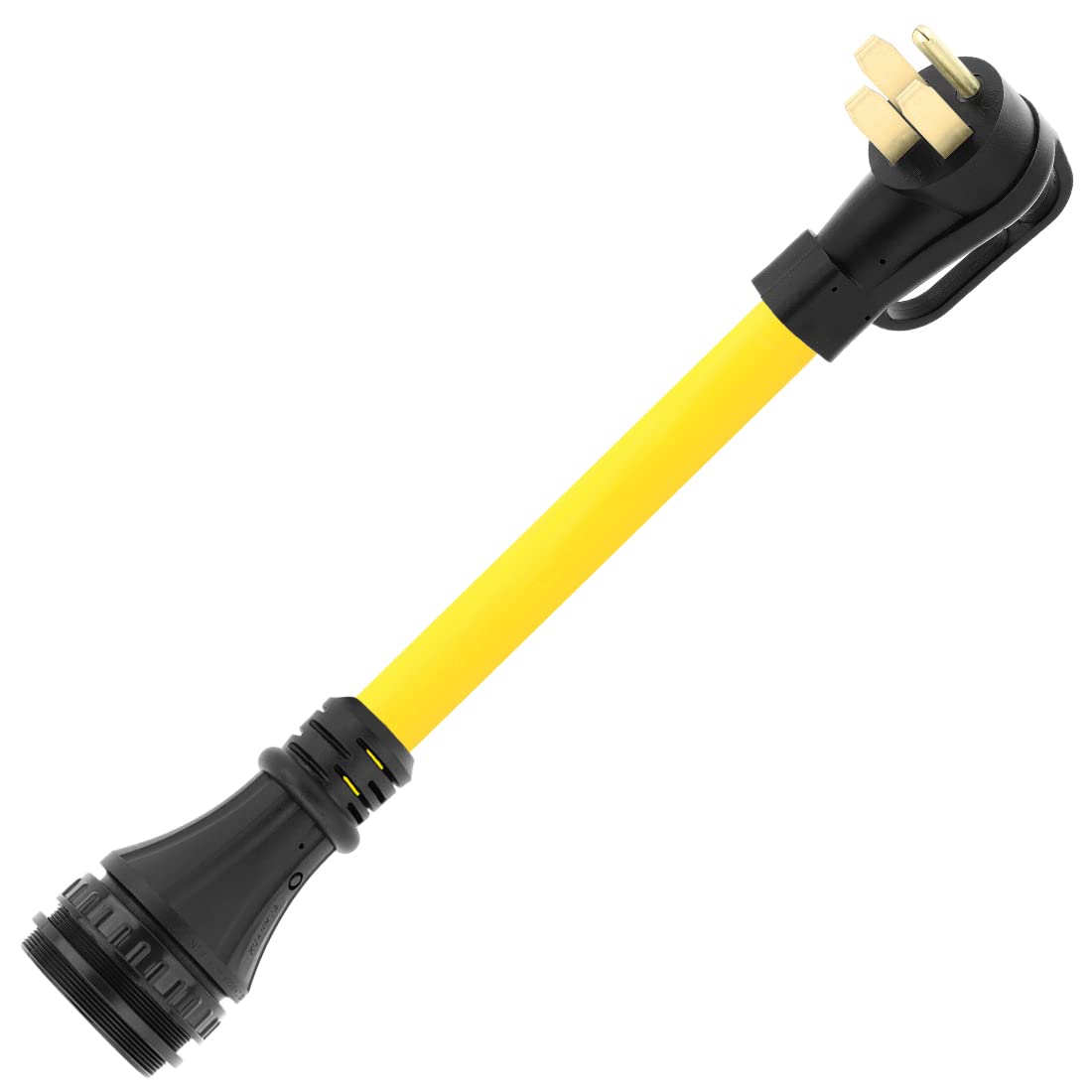 Nema 14-50P Male to SS 2-50R Female Adapter Cord,14-50P to SS2-50R Heavy Duty 6AWG Dryer Male to Marine Shore Female Adapter Cable L=1.5FT