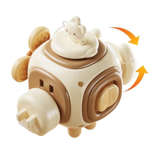 Genérico Cubo de Actividades - Juego Interactivo de de Seis Caras | Diseño de Conejito, Juguete sensorial de Aprendizaje,para Niños y Niñas, Juego en Familia, Hogar, Viajes, Parvulario, Guardería