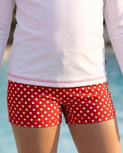 Image of City Threads Girls Swim Shorts, UPF 50+ Swim Pants for Girls, Made in USA Swimsuit Shorts