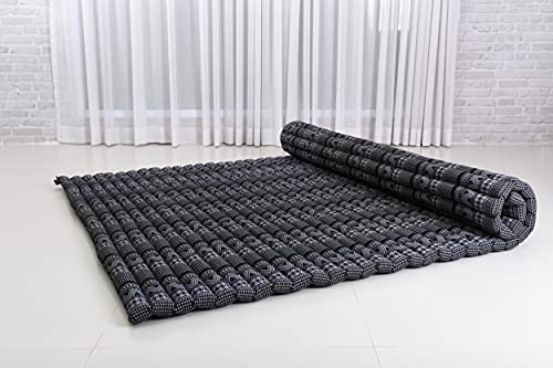 Image of Leewadee Extra Wide Thai Roll Mat 75 x 57 inches Kapok Firm