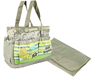 Unique Ideas New Born Baby Multipurpose Polyester Diaper/Mother Bag with Holder Diaper Changing Multi Compartment (Premium Pista, Medium)