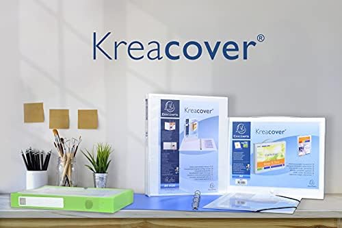 Exacompta - ref. 51840BE - 1 customizable rigid opaque binder with 3 pockets - 4 D-rings of 15 mm - Spine 38 mm - External dimensions: 32 x 27.3 cm - Format to be filed A4 Maxi - Colour: blue