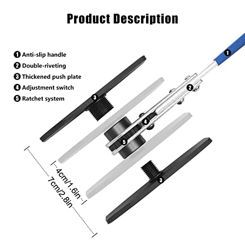 Aqtzgos Brake Caliper Press Fitting Tool Brake Caliper Compression Tool 360° Adjustable, Ratcheting Brake Caliper Piston Expander Tool With 4Pcs Caliper Hook For Brake Piston Disc Brakes（Blue）… #TOP3