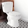 Alphabath Two-Piece Bathroom Toilet with Soft Close Seat, 17" Comfort Height, Nano Self-Cleaning Glaze, 1.01 GPF Powerful Single Flush, Easy to Clean and Install, ADA Compliant, 12" Rough-In