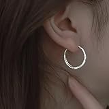 2 aretes de aro delicados de plata de ley 925 para mujer, 20 mm, pequeños, gruesos, hipoalergénicos, joyería de moda para uso diario y banquetes, el mejor regalo para familiares y amigos, 20mm, Cobre