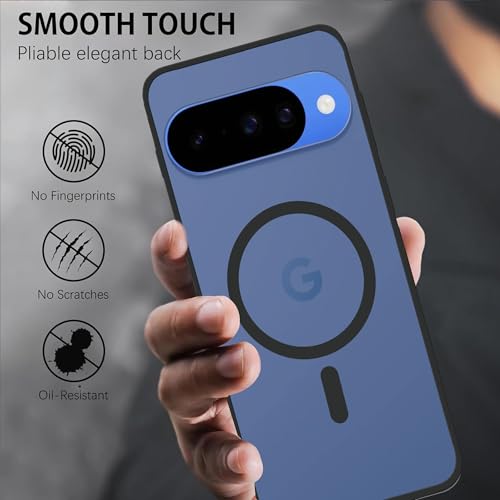 Image of amazon basics Luxury Paper Thin Case Cover for Google Pixel 10 5G | Matte Finish | Compatible with magsafe | (Black, Google Pixel 10 5G)