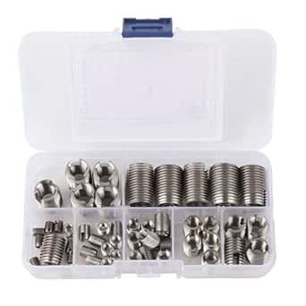 50Pcs Stainless Steel Inner Thread Self Tapping Thread Inserts Set ...