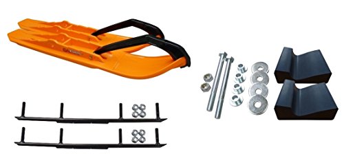 C&A Pro Orange XCS Snowmobile Skis w/ 6