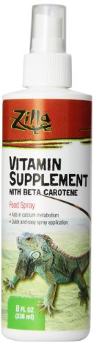 Zilla Reptile Health Supplies Vitamin Supplement Food Spray, 8-Ounce