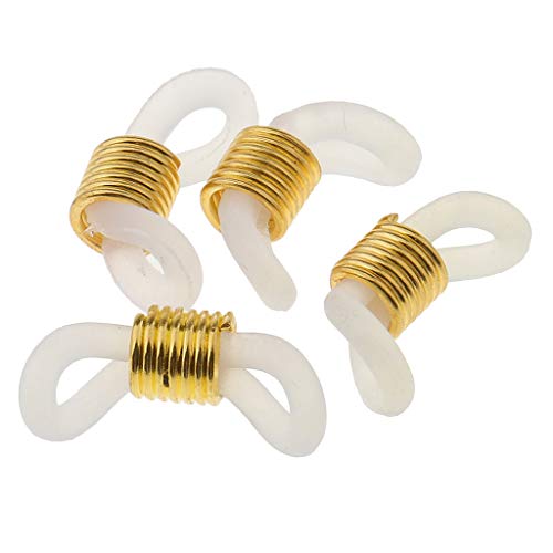 Dailymall 50 Stks Rubber Connectors Ends Brillen Houder Reparatie Ketting Cord Loop - Goud, zoals beschreven - Image 4