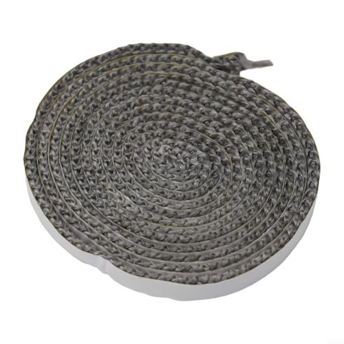 Cuerda de estufa de fibra de vidrio para puerta cortafuego y sellado de vidrio, 10 mm por 2 mm, adecuada para necesidades de sellado de puertas de horno, horno y chimenea (10 mm)