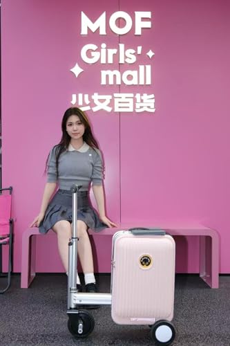 Pink Electric Rideable Suitcase – 20L Smart Carry-On Luggage with USB Charging & TSA Lock4