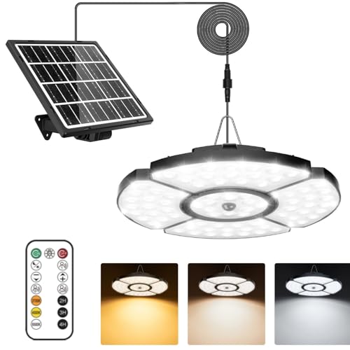 MEIKEE Lampes Solaires pour Intérieur - 4000mAh 1000LM Lampe Supendue avec Télécommande, 5...
