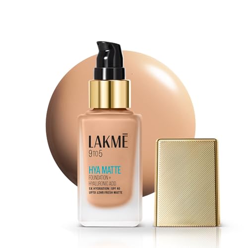 Lakme 9to5 Hya Matte Foundation + Hyaluronic Acid Warm Natural – 25ml