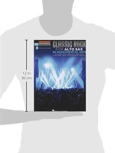 Classic Rock - 10 Monumental Hits Alto Sax Easy Instrumental Play-Along Book With Online Audio Tracks (Hal Leonard Easy Instrumental Play-Along) #TOP1