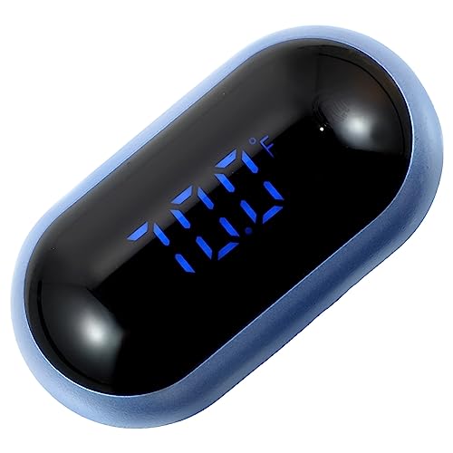 Hohopeti Fish Tank Supply Aquarium Water Thermometer Digital Thermometer Probe Safe Material Non-Slip Adhesive