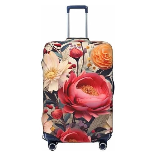 Modern Floral Luggage Suitcase Covers Elastic Washable Travel Luggage Protector Anti Scratch Travel Suitcase Protective Cover For Kid And Adult, Fits 18-32 Inch Luggage