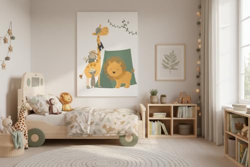 Children's Safari Wall Art, B 50 x 70 cm