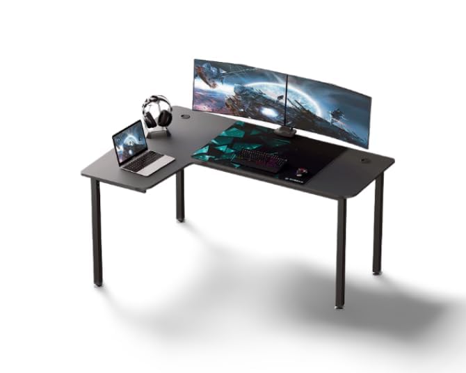 TEKAVO L Shaped Computer Office Table for Work from Home Engineered