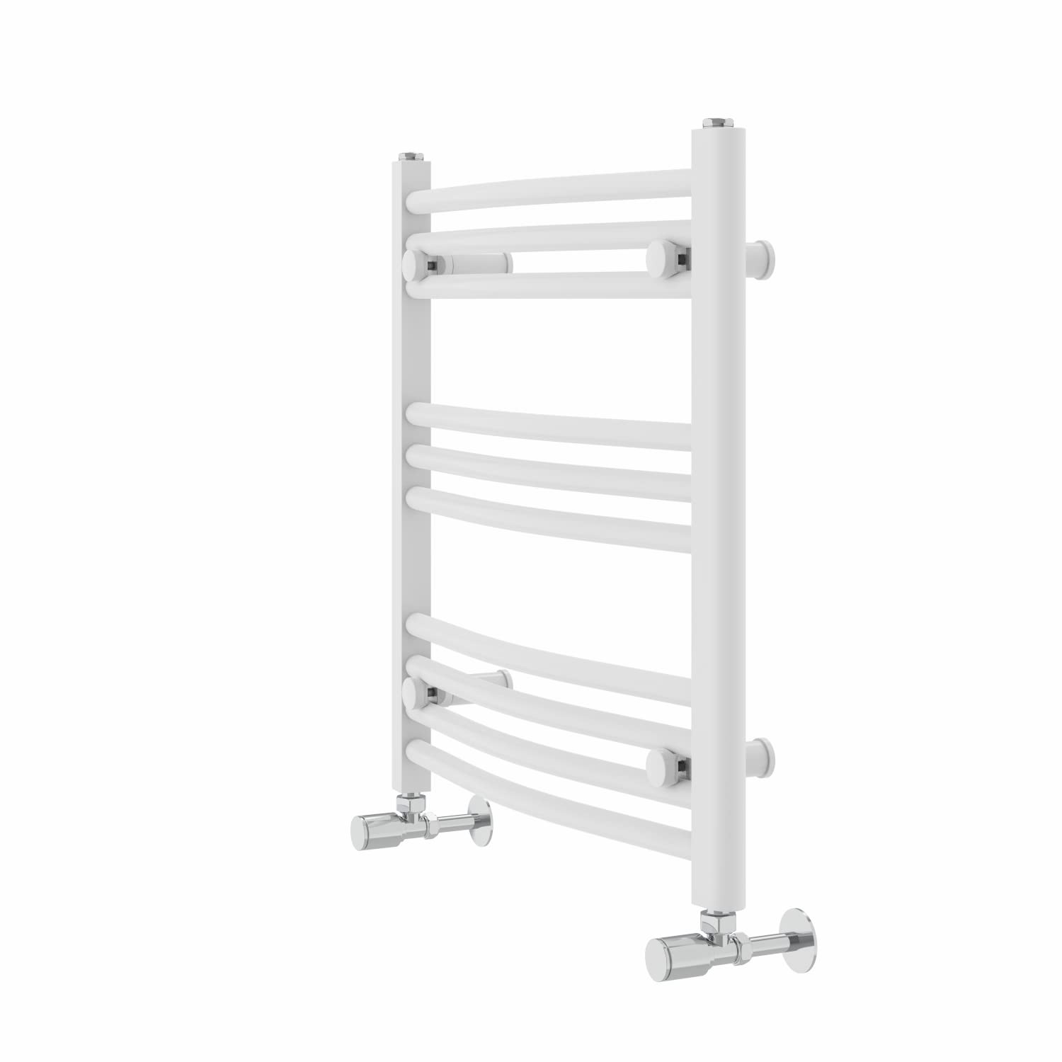 Warmehaus Curved Bathroom Heated Towel Rail Radiator 600x600mm White