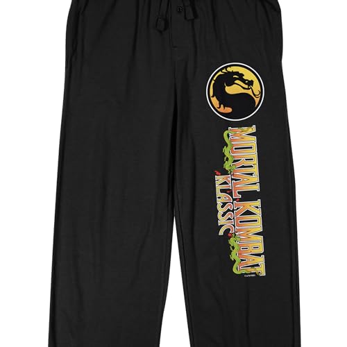 Bioworld Mortal Kombat Klassic Logo Men's Black Sleep Pajama Pants2