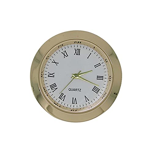 Neu Premium Quarz Blende Uhr Uhrwerk Einsatz Gold mit Schwarz Nummern - Gold, 33mm Insert - 30mm Hole Cover