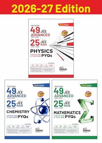 Image of Disha Combo (3 Books) Errorless 49 Years JEE Advanced (1978 - 2026) & 25 Year JEE Main (2002 - 2026) PHYSICS, CHEMISTRY & MATHEMATICS Chapter-wise & Topic-wise PYQs 22nd Edn | For JEE Main & Adv 2027