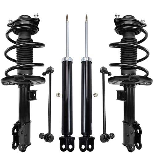 Image of Detroit Axle - Struts Shocks Kit for 2011-2012 Kia Optima 2 Front Ready Struts w /Coil Spring 2 Rear Shock Absorbers 2 Front Sway Bar Links Replacement [Korea Built Sport Suspension Models]