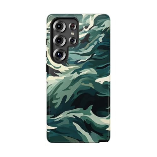 Coque Samsung S25 Ultra vagues et requins rigide brillante protège votre smartphone avec style