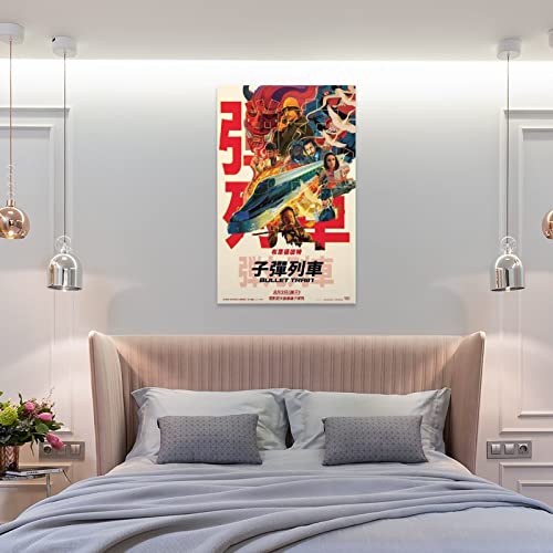 Bullet Train 2022 Movie Poster (2) Wall Art Paintings Canvas Wall Decor Home Decor Living Room Decor Aesthetic 20X30Inch(50X75Cm) Unframe-Style #TOP7