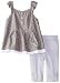 Calvin Klein Baby Girls' Two Piece Printed Denim Tunic and Stripe Legging Set