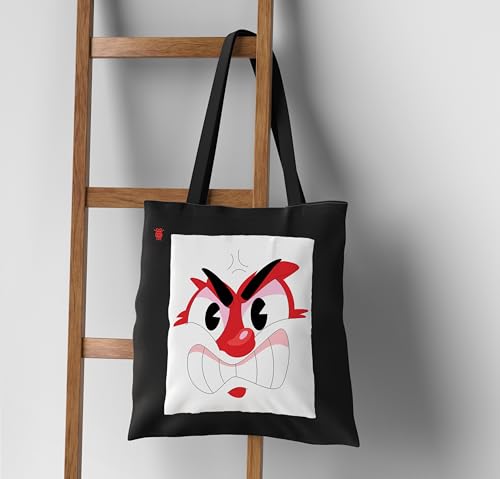 Image of ZORI Black Tote Bag With Pocket Printed Designed Canvas Tote Bags For Women large capacity,Tote bag For Shopping, College, Travel, More Canvas Handbag For Unisex Bag