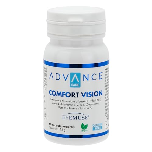 COMFORT VISION - Integratore alimentare a base di postbiotici EYEMUSE® quercetina, luteina, astaxantina, zinco, beta-carotene, retinolo e taurina.