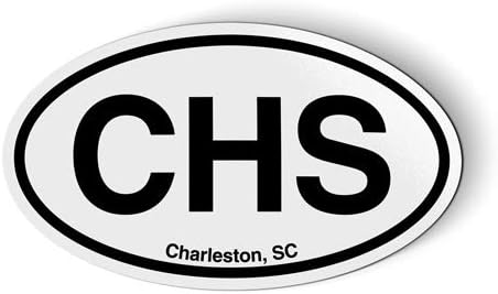 CHS Charleston SC South Carolina Oval - مغناطيس السيارة - 5"