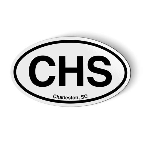 CHS Charleston SC South Carolina Oval - Car Magnet - 5"