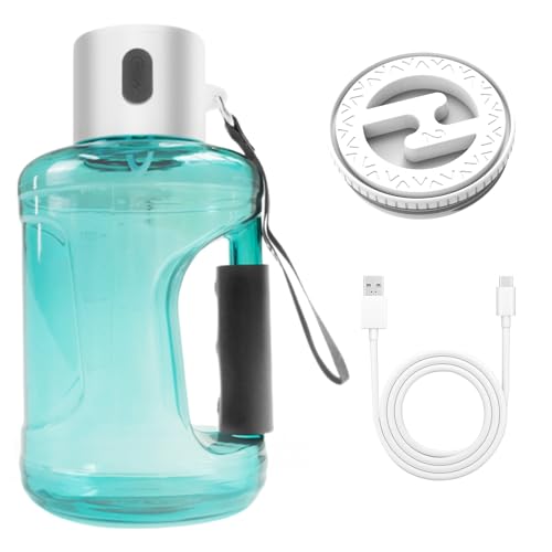 Janebrty 50 OZ/1.5L Hydrogen Water Bottle Portable Hydrogen Water Generator Large Capacity Alkaline Sports Water Bottle with SPE Technology Suitable for Sports Fitness Office Outdoors Presents (Blue)